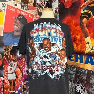 Vintage Dallas Cowboys 1993 Super Bowl 27 Conference Champs NFL Tee Sz‎ XL